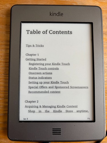 Amazon kindle touch reader - kindle, e-reader